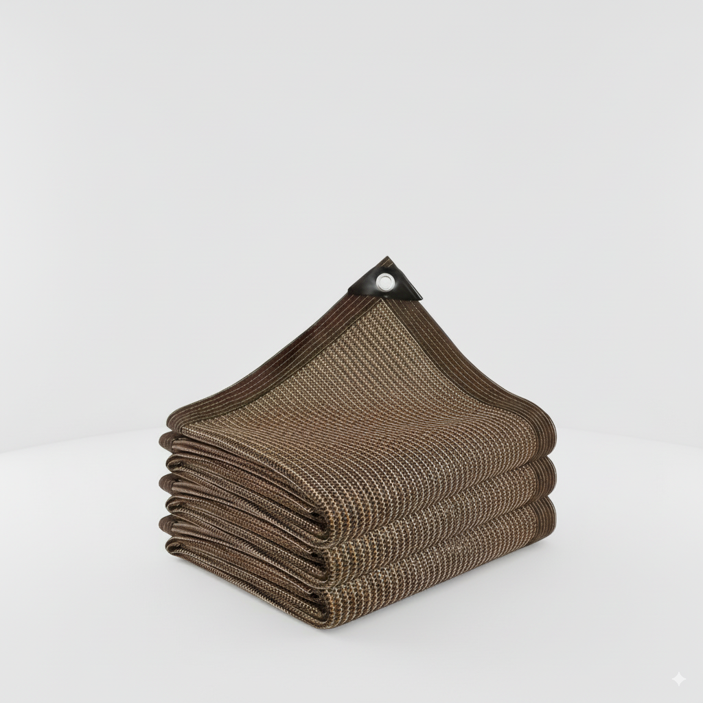 OccluZen TerraShade — Toile d’ombrage respirante avec œillets (brun)