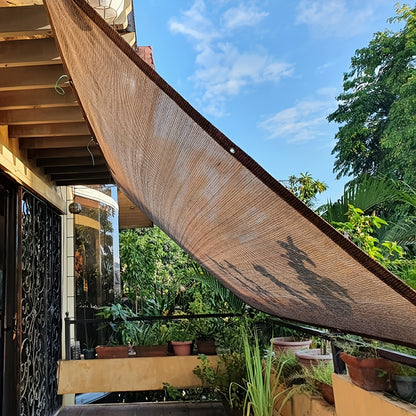 OccluZen TerraShade — Toile d’ombrage respirante avec œillets (brun)